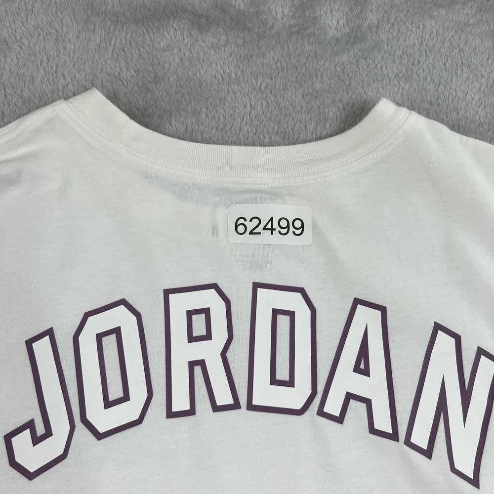 Jordan Jumpman 23 Graphic T-Shirt L White Men Basketball Streetwear Tee 2 Sided - Picture 8 of 8